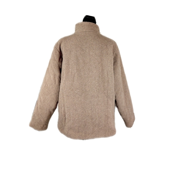 Vtg Woolrich Womens Wool Hazelnut/Heather Cozy Warm Insulated Zip Jacket Sz L - Picture 9 of 9